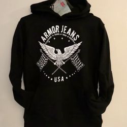 Armor Jeans Black Hoodie (size Large)