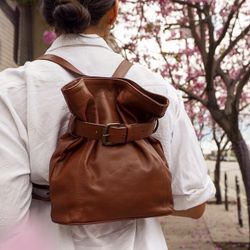 Fine Leather Backpack 