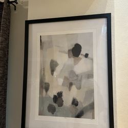 Abstract Hanging Painting Art Poster Framed Basically new! 33”H x 26”L