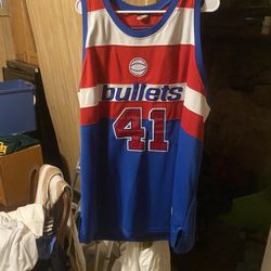 Men's Mitchell & Ness Wes Unseld Blue Washington Bullets 1977/78 Hardwood Classics Swingman Jersey