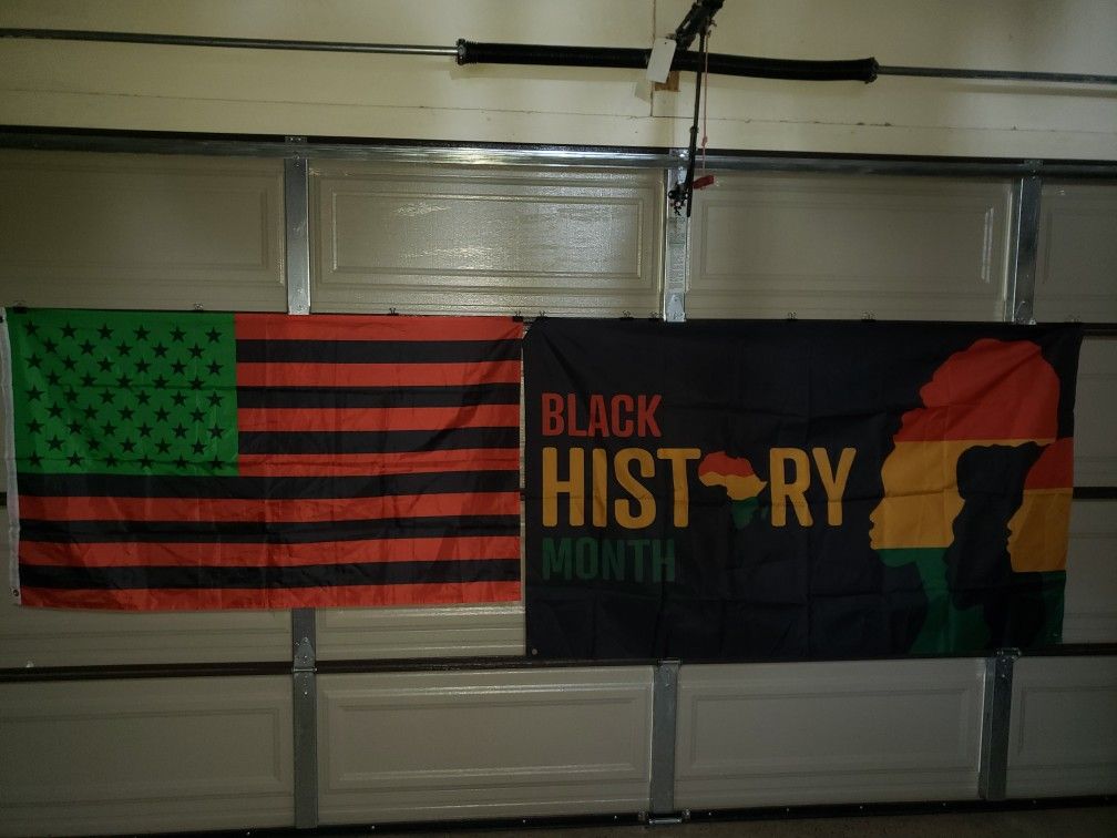 Black History Banner/Pan- African American Flag