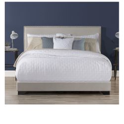 Brand new upholstered trimmed bed queen size