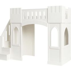 ✨ Pottery Barn Princess Castle Bunk Bed – Beautiful & Sturdy! ✨  Selling our gorgeous Pottery Barn Princess Castle Bunk Bed in great condition! Perfec
