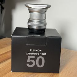 Fujifilm Fujinon XF 50mm f/2 R WR Silver Lens