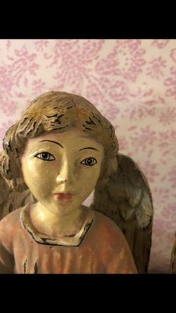 2 Angels Hand Painted 