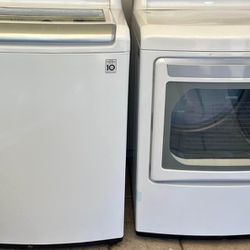 LG HE WASHER ELECTRIC DRYER SET LIKE NEW CAN DELIVER 