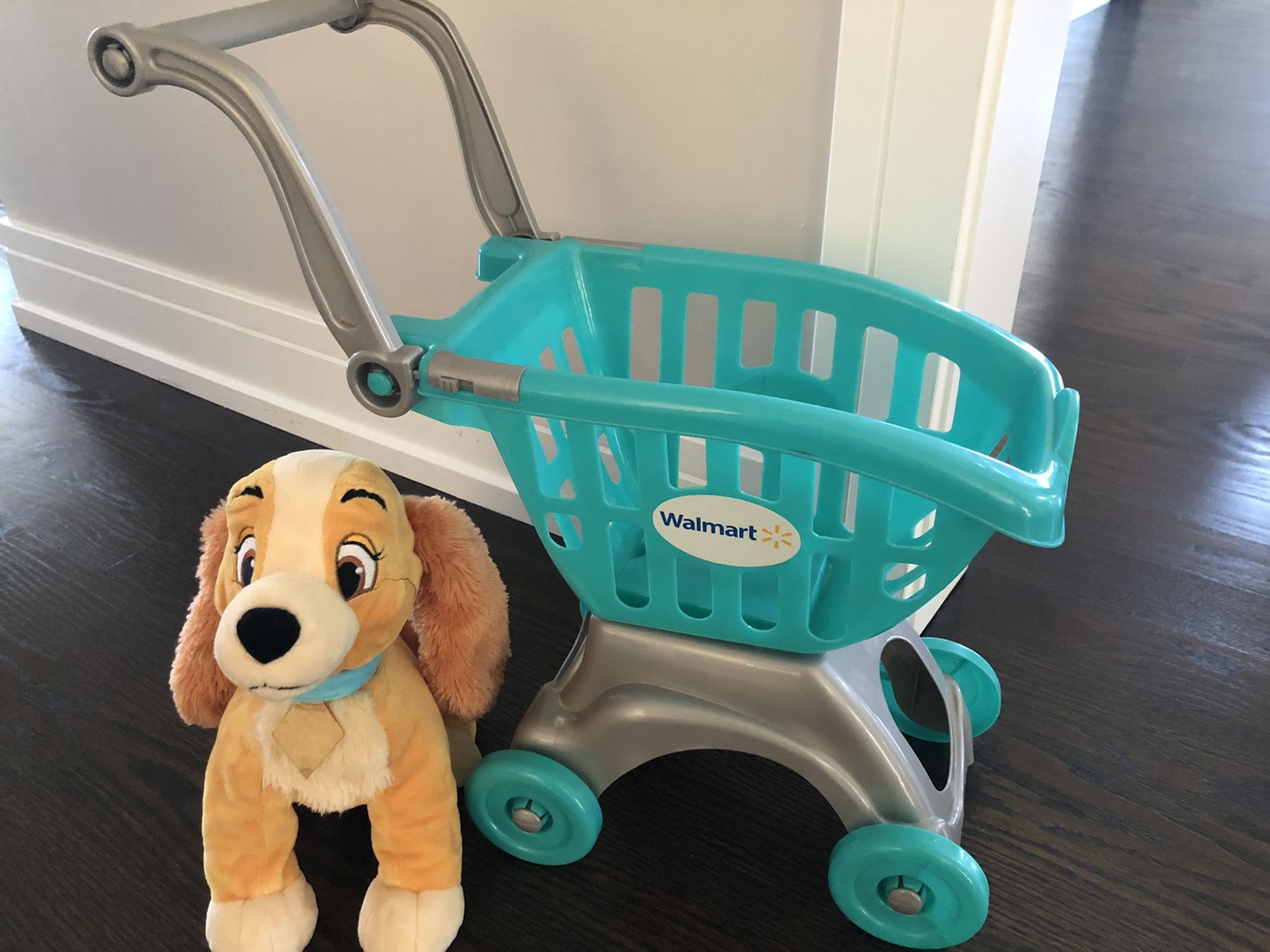 PLUSHY DOG AND CART