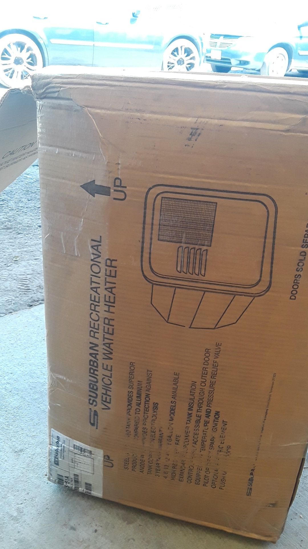 Water heater for motor home