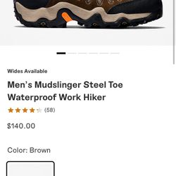 BRAND NEW IN BOX TIMBERLAND PRO MUDSLINGER STEEL TOE  SIZE 10.5
