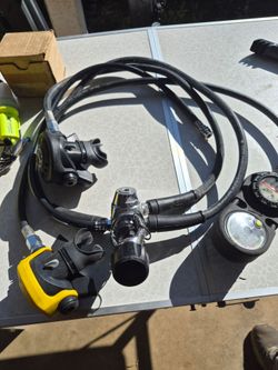 Scuba Diving Regulator Set with Gauges