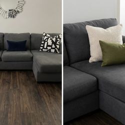 Ashley’s Furniture Grey Sectional Sofa Set