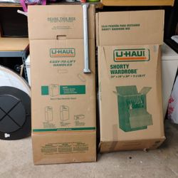 U-Haul Moving Boxes Perfect Condition Metal Brace Wardrobe Boxes 24x24x34 11.3 Cubic Feet
