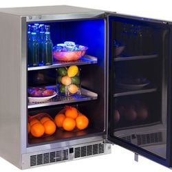 Lynx 24" Stainless Steel and Glass Outdoor Rated Refrigerator New