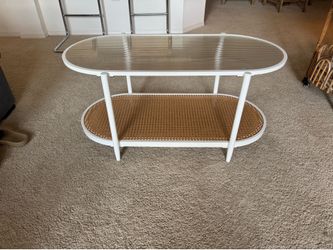 Two Tier Coffee Table w/glass top (Wayfair - Used)