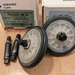 Two OEM Samsung Dryer Drum Support Rollers, Great Working Condition (Discontinued)