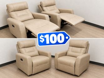 Leather power recliner
