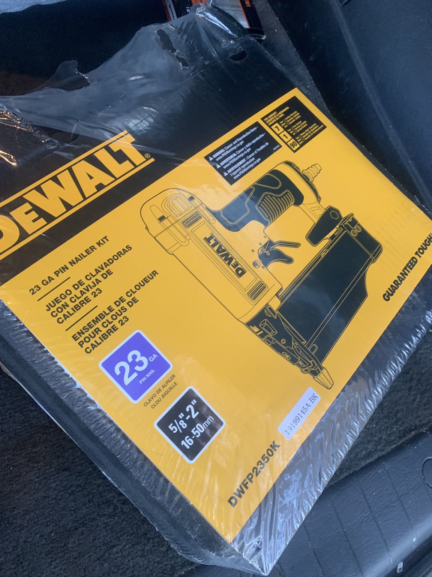 Brand new DEWALT 23 Gauge Pin Nail Gun