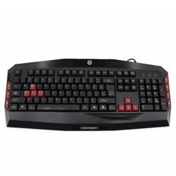 Cyberpower PC Desktop Multimedia Gaming Wired USB Keyboard Red & Black 