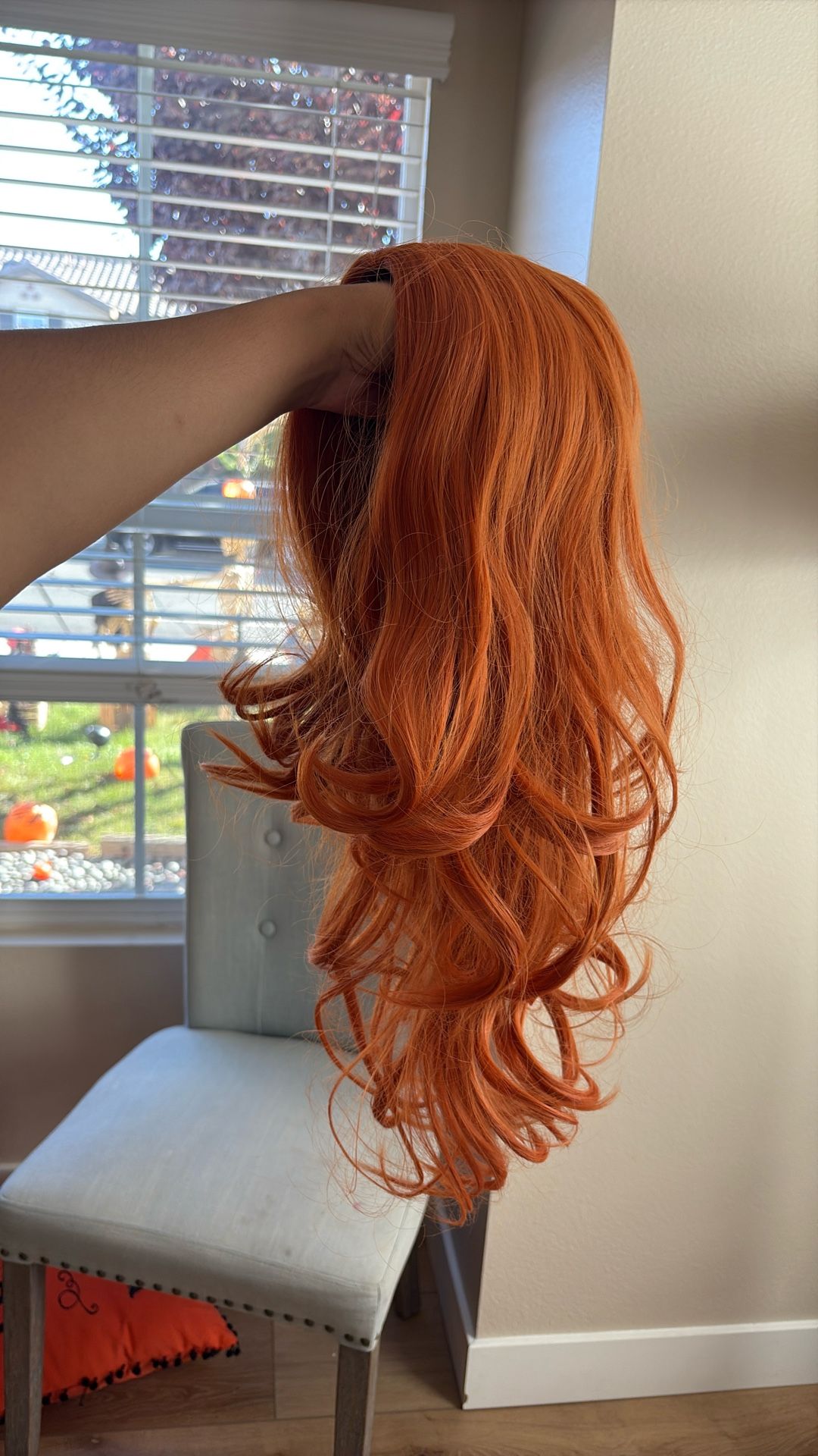 Red Orange Kids Wig