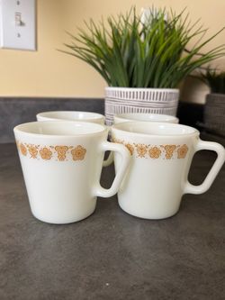 Vintage Pyrex Coffee Mugs-Set of 4