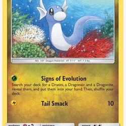 Dratini 94/149 - Sun & Moon - Common - Reverse Holo - Pokemon Card TCG NM