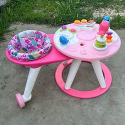 Bright Stars  Pink Girl Exersaucer Kids Seat 