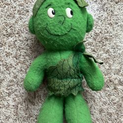 Vintage Jolly Green Giant Little Sprout Plush Felt Cloth Stuffed Doll Toy Figure