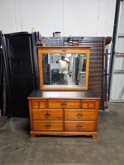Dresser and mirror