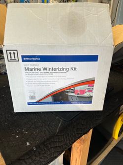 Boat winterizing kit fishing pole and helm steering