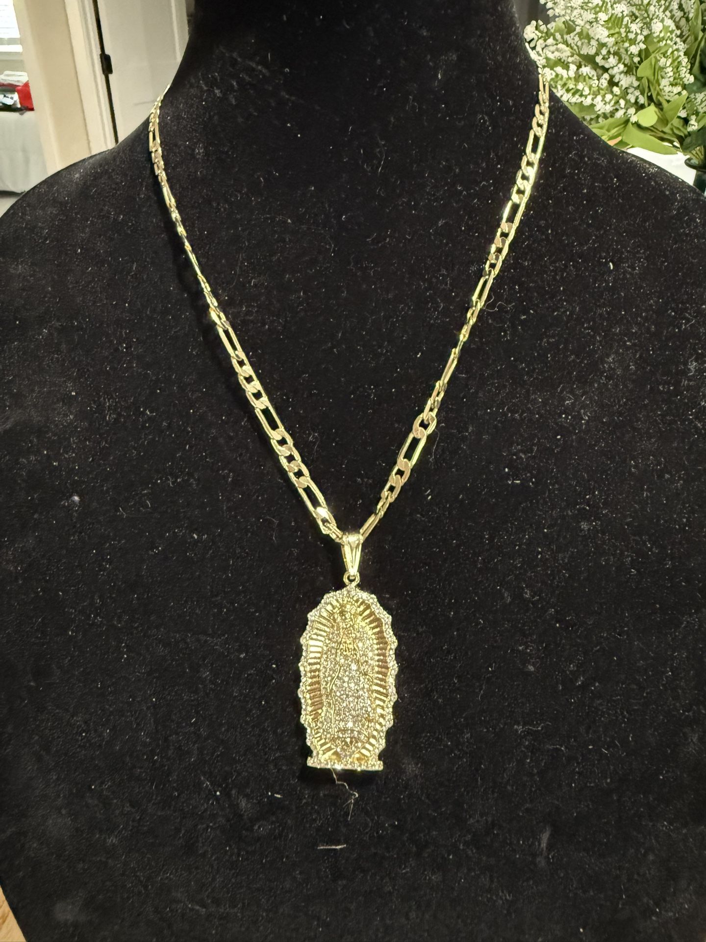 Virgin Mary Laminated Gold