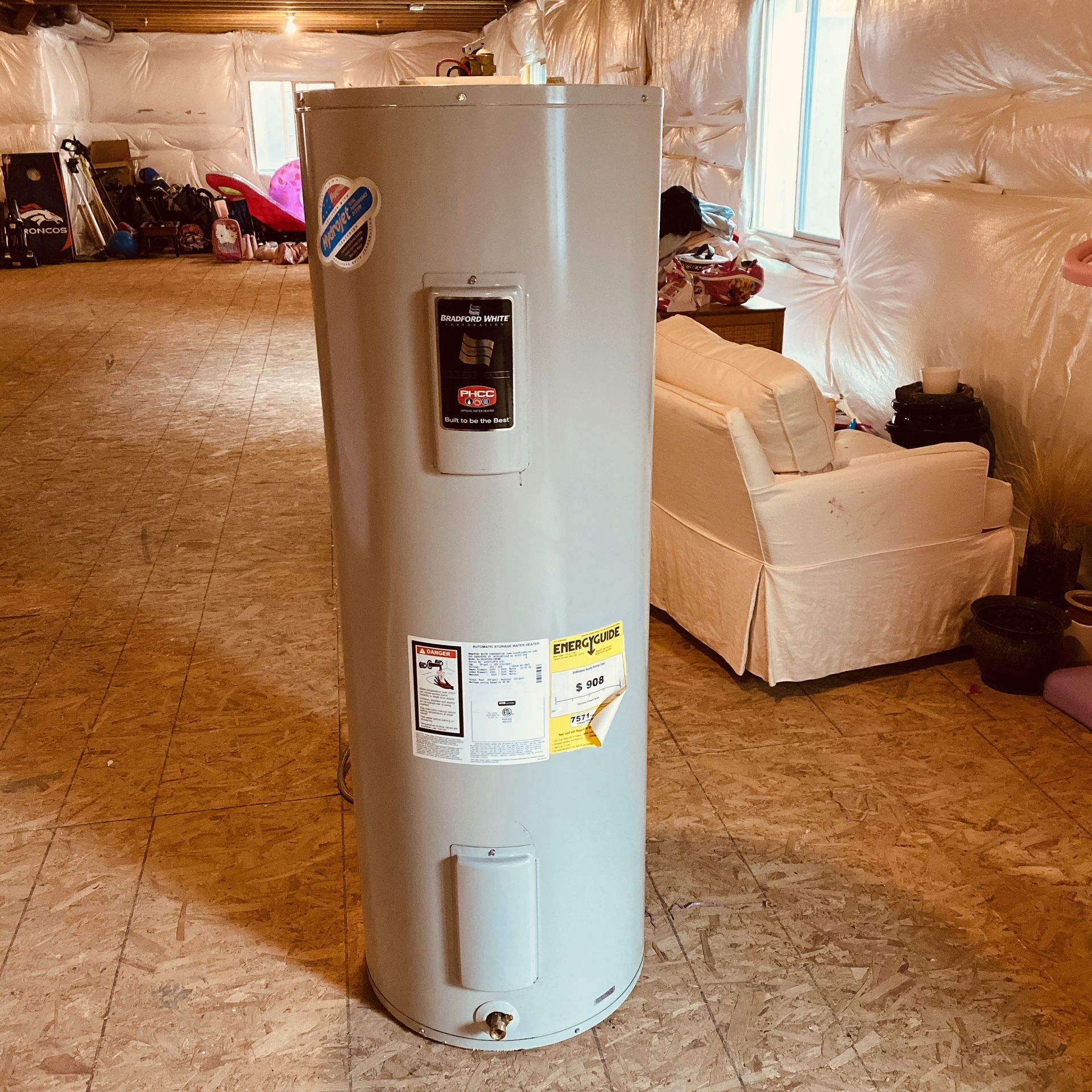 Bradford white 50 gallon electric hot water heater