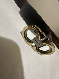 Authentic Salvatore Ferragamo Reversible Belt – Black/White Gancini Buckle