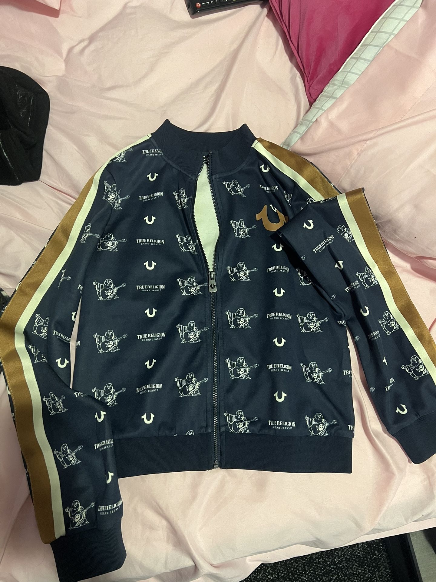 True Religion Jacket Size Small Navy Blue