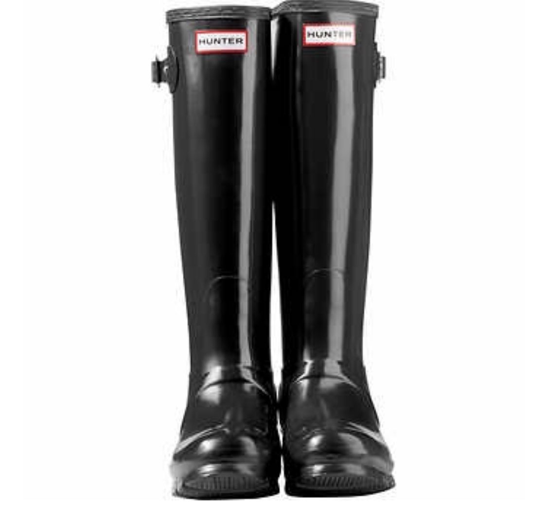 New Black Size 8 Hunter Boots Women
