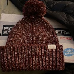 North Face Beanie Red White 