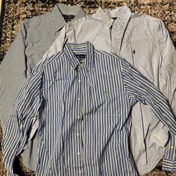 3x Polo Ralph Lauren Button Up Shirts and 1x 1/4 Zip Men’s Size Medium