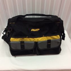 AMP Black And Yellow Multi Pocket Tool Bag With Carry Strap 
