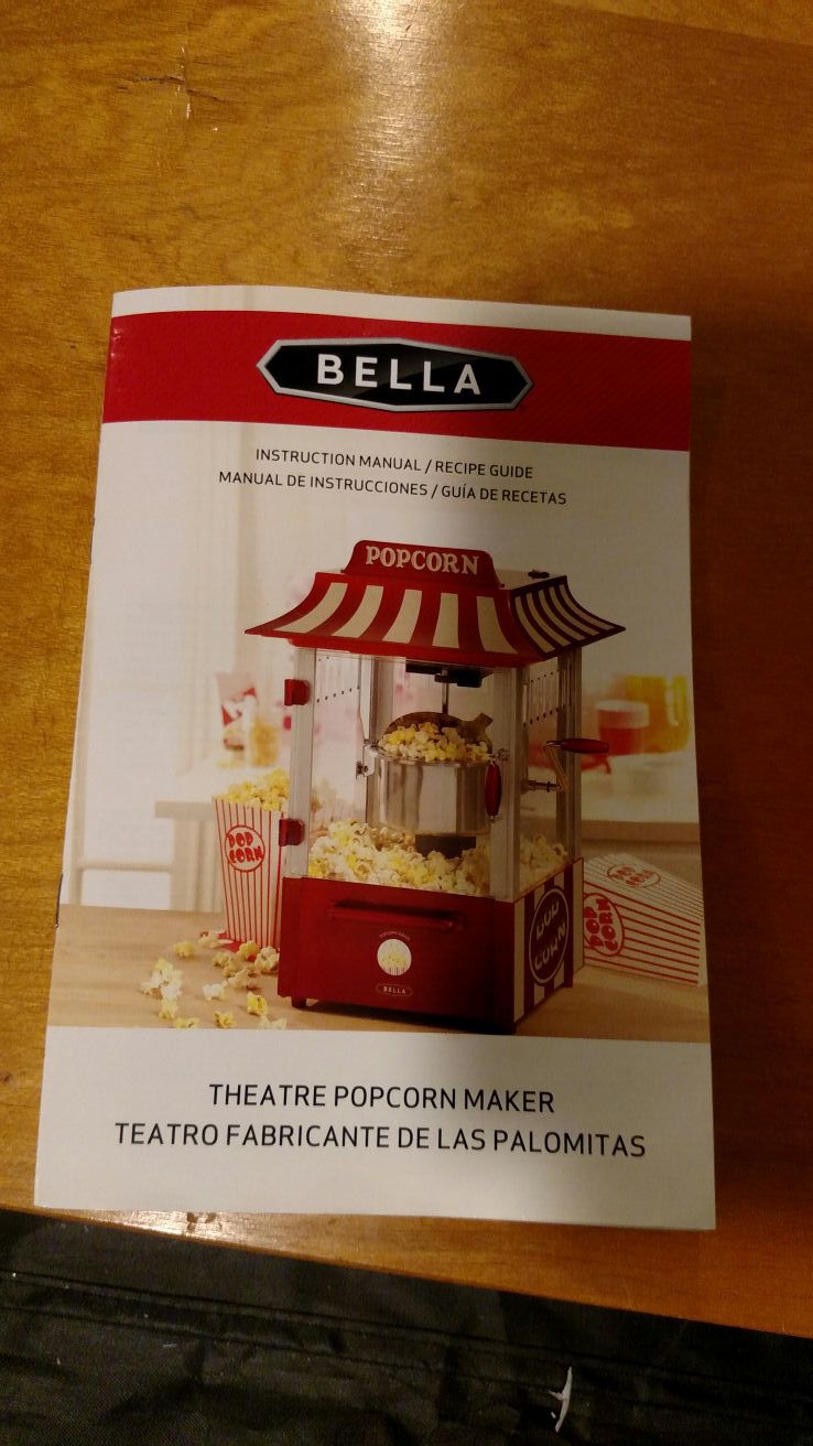 Bella Popcorn Popper Instruction manual