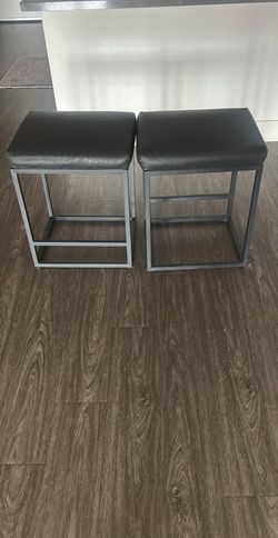 Leather barstools