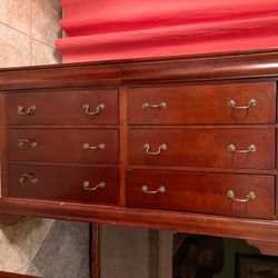 Dark Finish Long Dresser (Cherry)