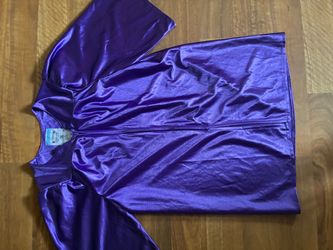 Purple Metallic Shiny Dance Costume Top