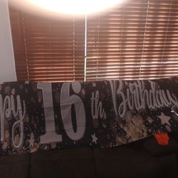 16th Birthday Banner And Party Supplies