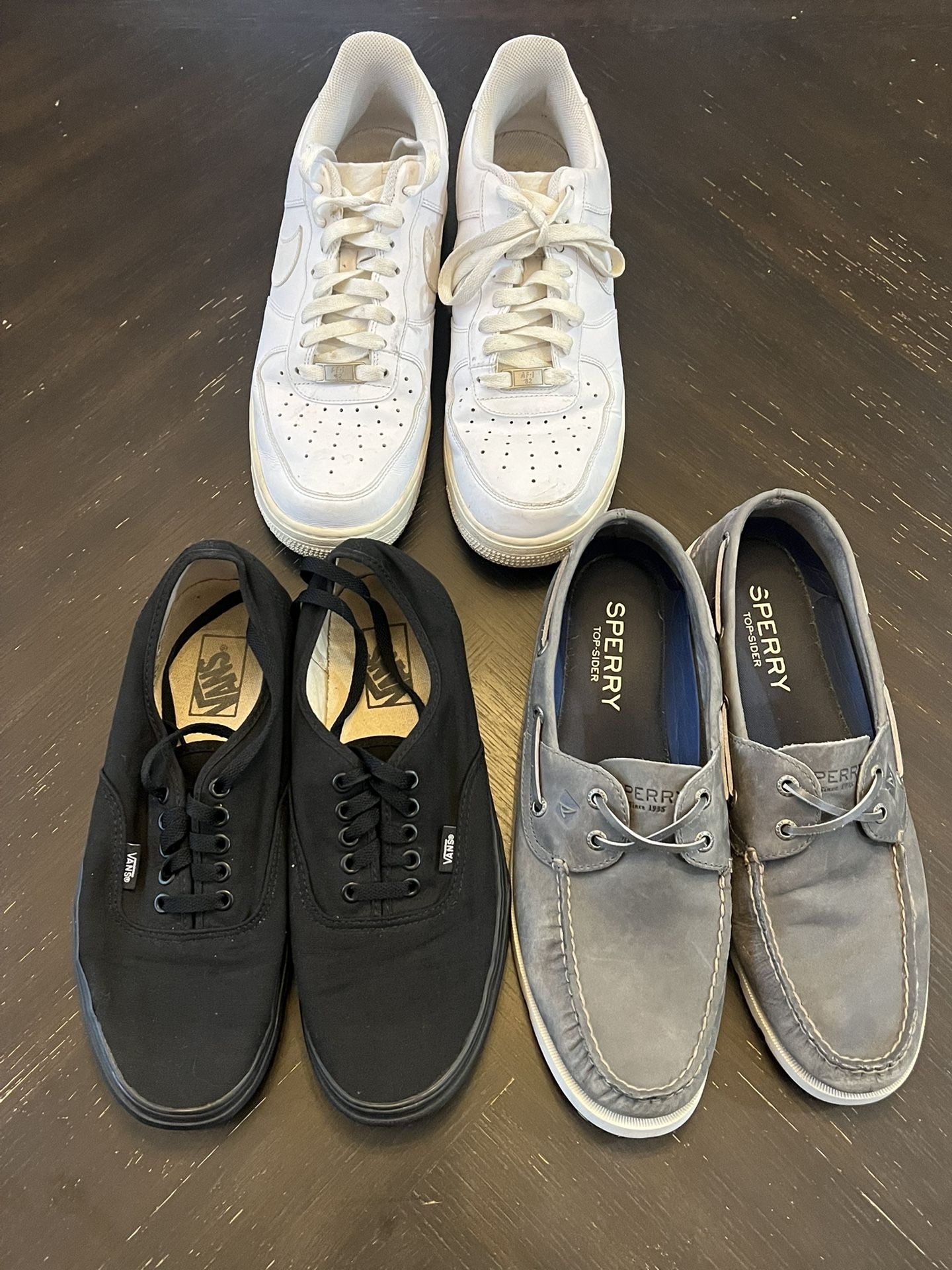 Men’s Shoes Lot Nike Sperry & Vans Size 10
