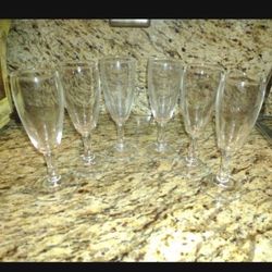 6 Champagne Coupes, Six Inches Tall