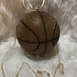 Bedazzled Basketball Clutch