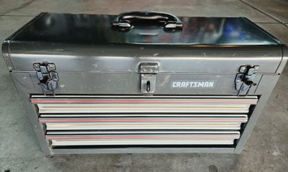 Vintage Craftsman 3-Drawer Tool Box. Model (contact info removed)80. Made in USA.