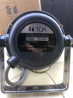 TOA ELECTRIC Horn Mouth Speakers Made In Japan Model TC-101A