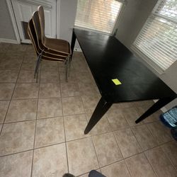 Black Table four Chairs