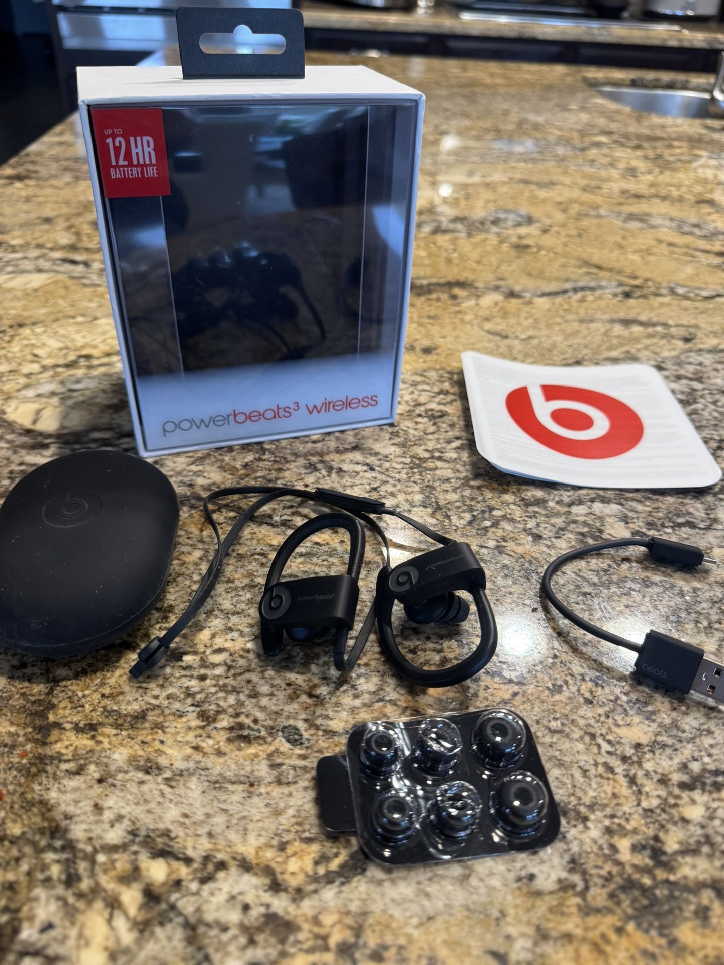 Beats By Dre Powerbeats3 Wireless In-Ear Stereo Bluetooth Headphones With Case