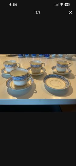 Gladstone English Bone China Cups and Saucers
